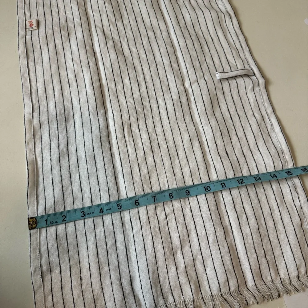 Handmade Striped Fringe Linen Hand Towel